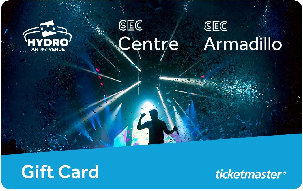 Gift card for the OVO Hydro from Ticketmaster.