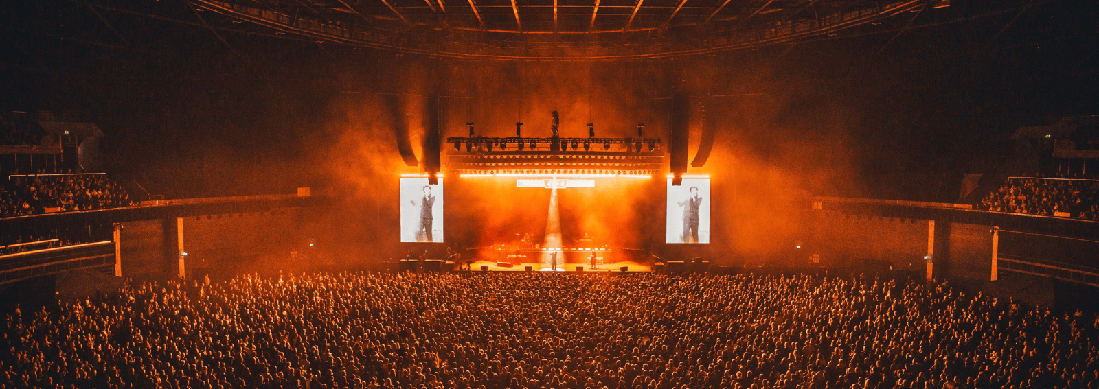 View of the crowd and stage at OVO Hydro.
